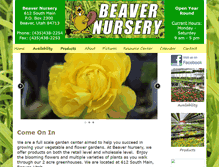 Tablet Screenshot of beavernursery.com
